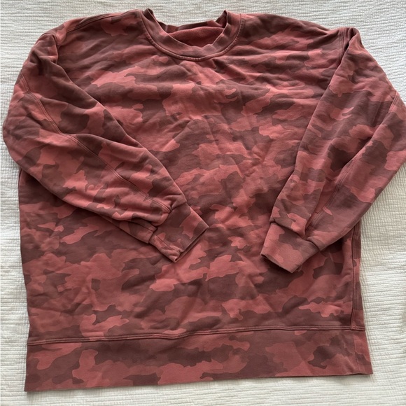 Lululemon Perfectly Oversized Pink Camo Sweater - Picture 5 of 6